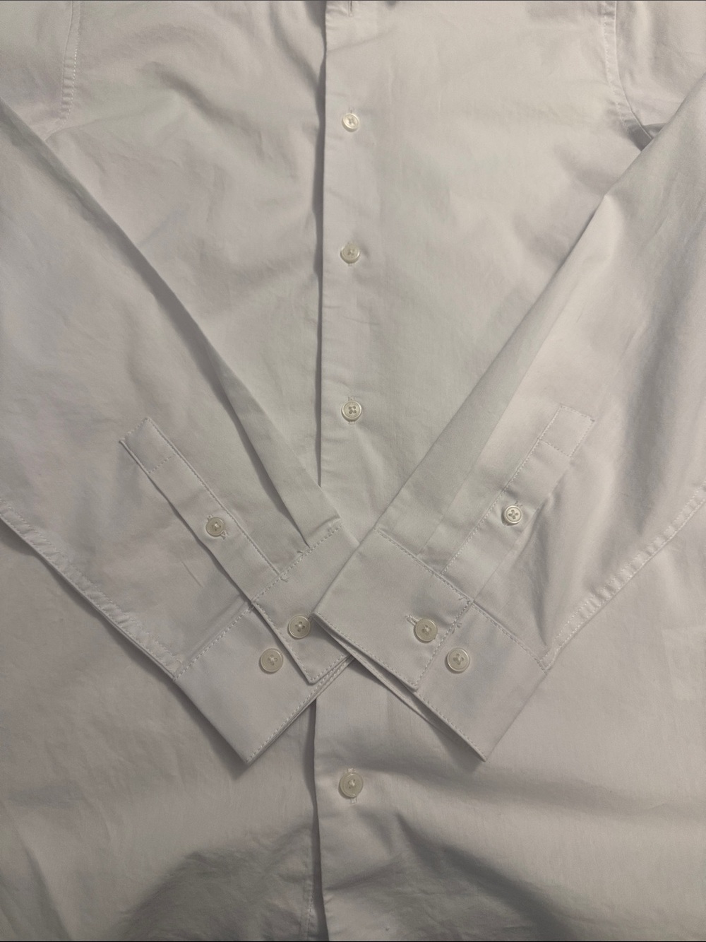 Calvin Klein White Long-Sleeve Dress Shirt